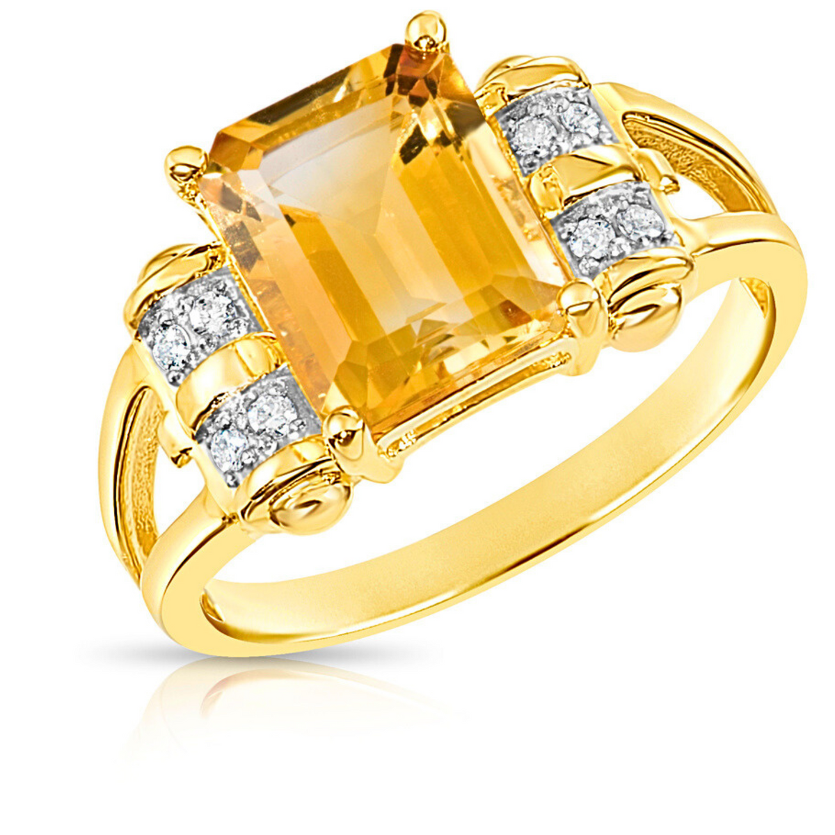 Citrine Ring - 14Kt Rolled Gold - Made To Fit - Size 2024 5 TO 15 - Citrine Jewelry