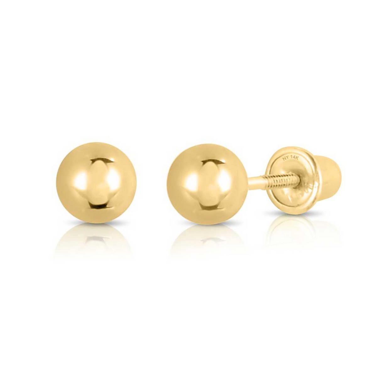 OZZAR 14k Yellow Gold store Anchor Stud Earrings with Screw Back