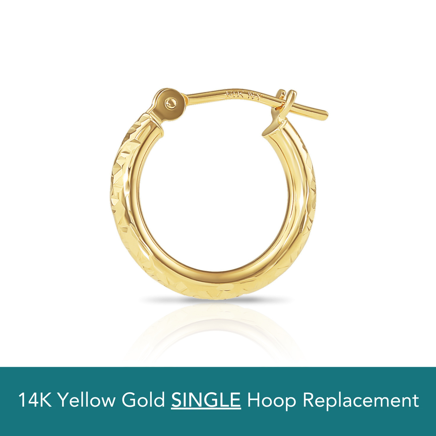 14k outlet & Sterling Stamped Hoop Earrings.