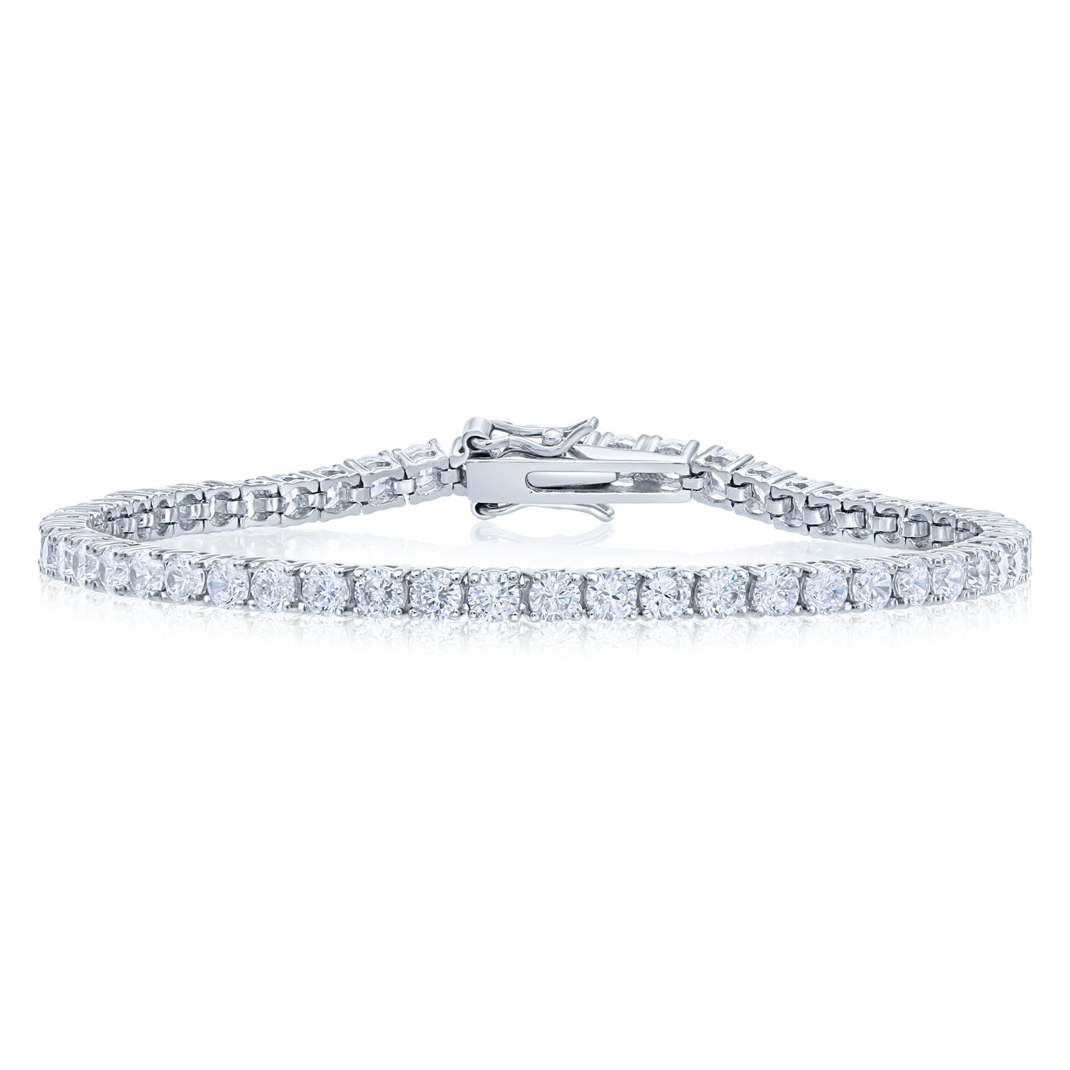 Bracelet, Tilo 925 Jewelry® Sterling Tennis – Sterling and Silver Cubic CZ Fine Silver