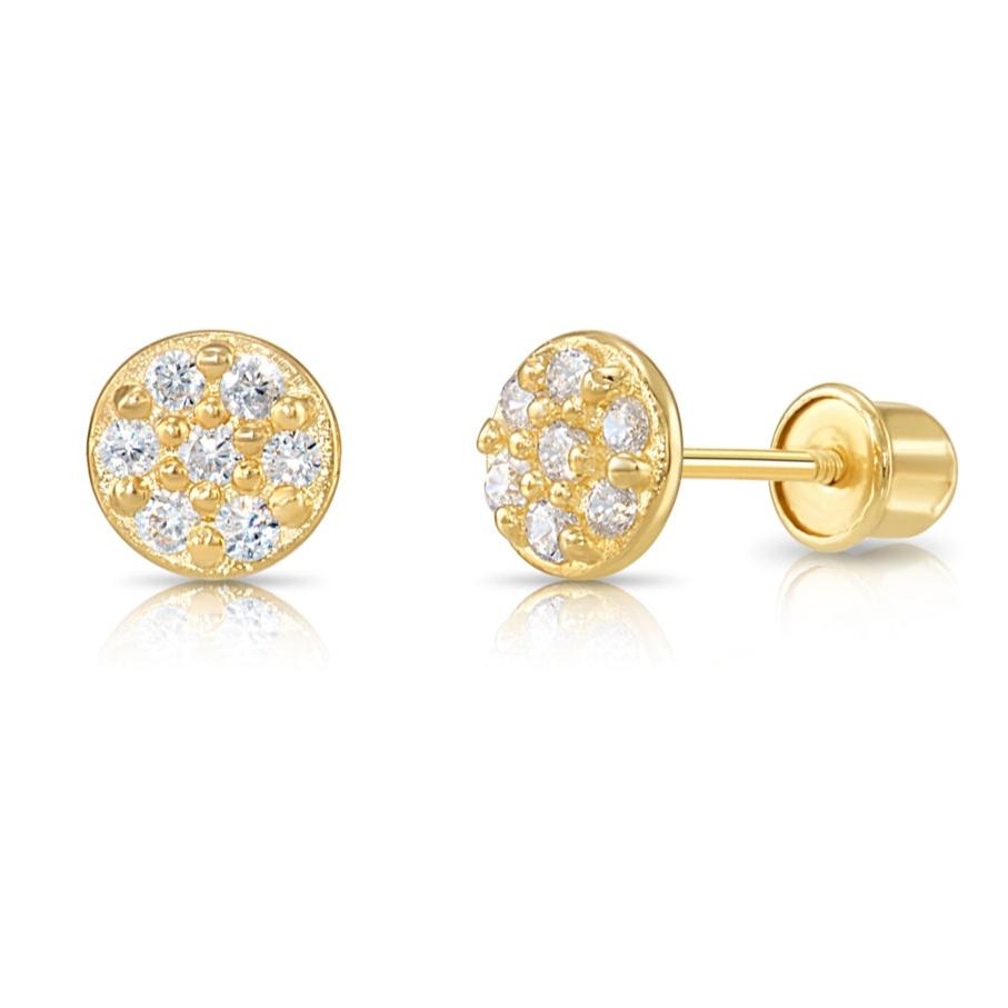 14ky Cz Dollar Stud Earrings cheapest W/screw