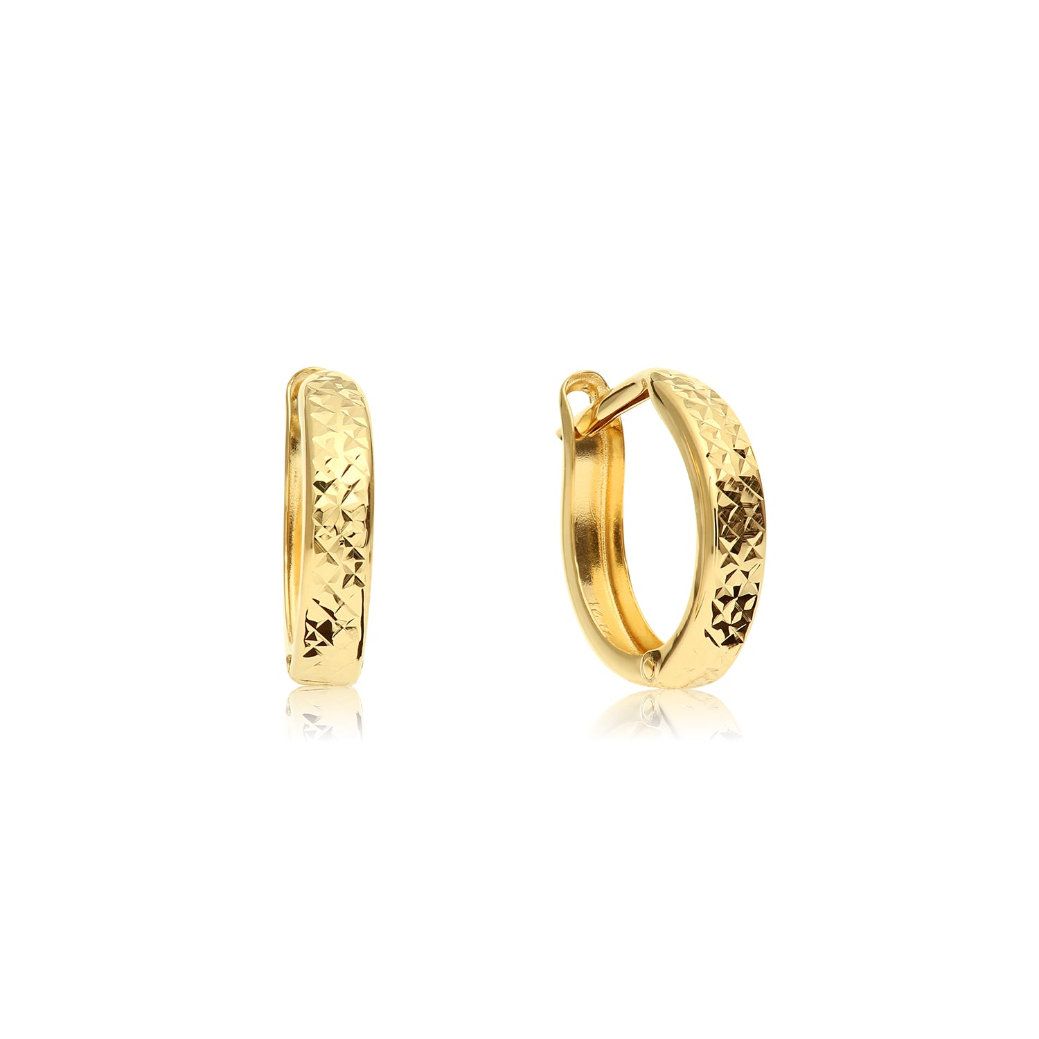  14k Gold Plated Brass Small Plain Hoop Huggie Baby Girls  Earrings: Clothing, Shoes & Jewelry