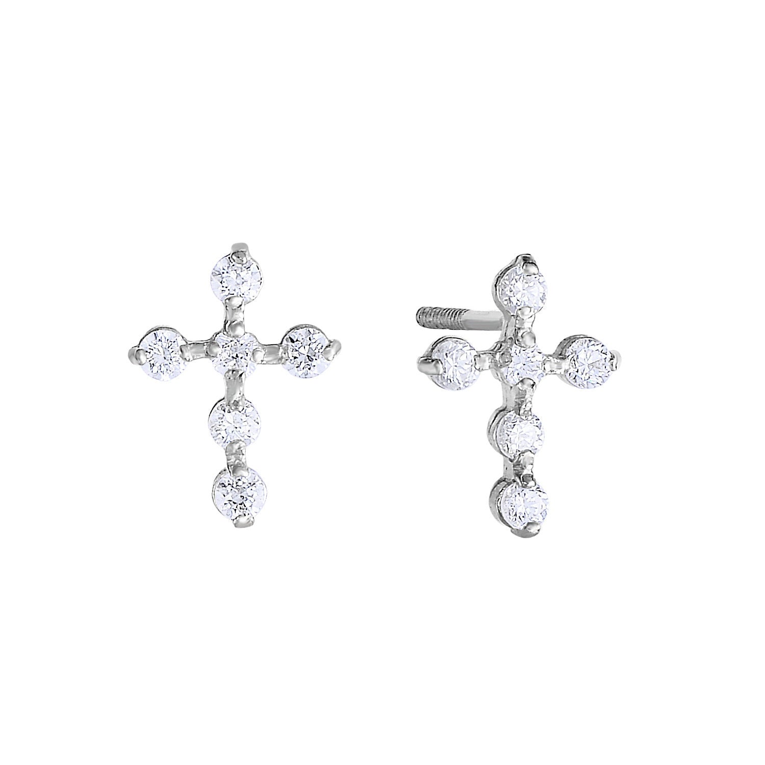 Cute white store gold earrings