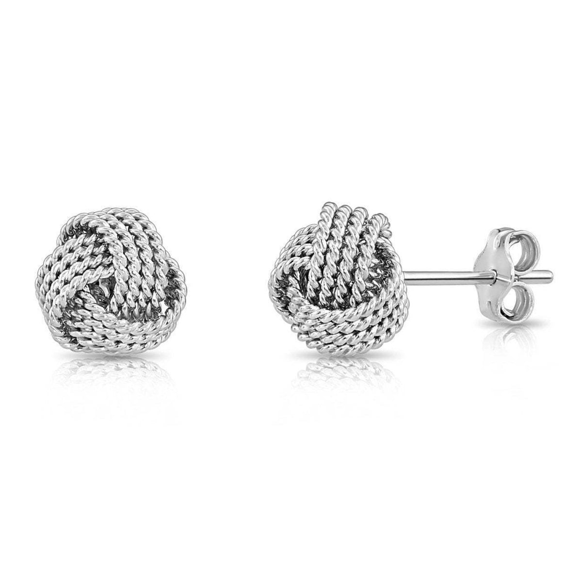 Vintage 925 Sterling Silver factory Love Knot Estate Earrings