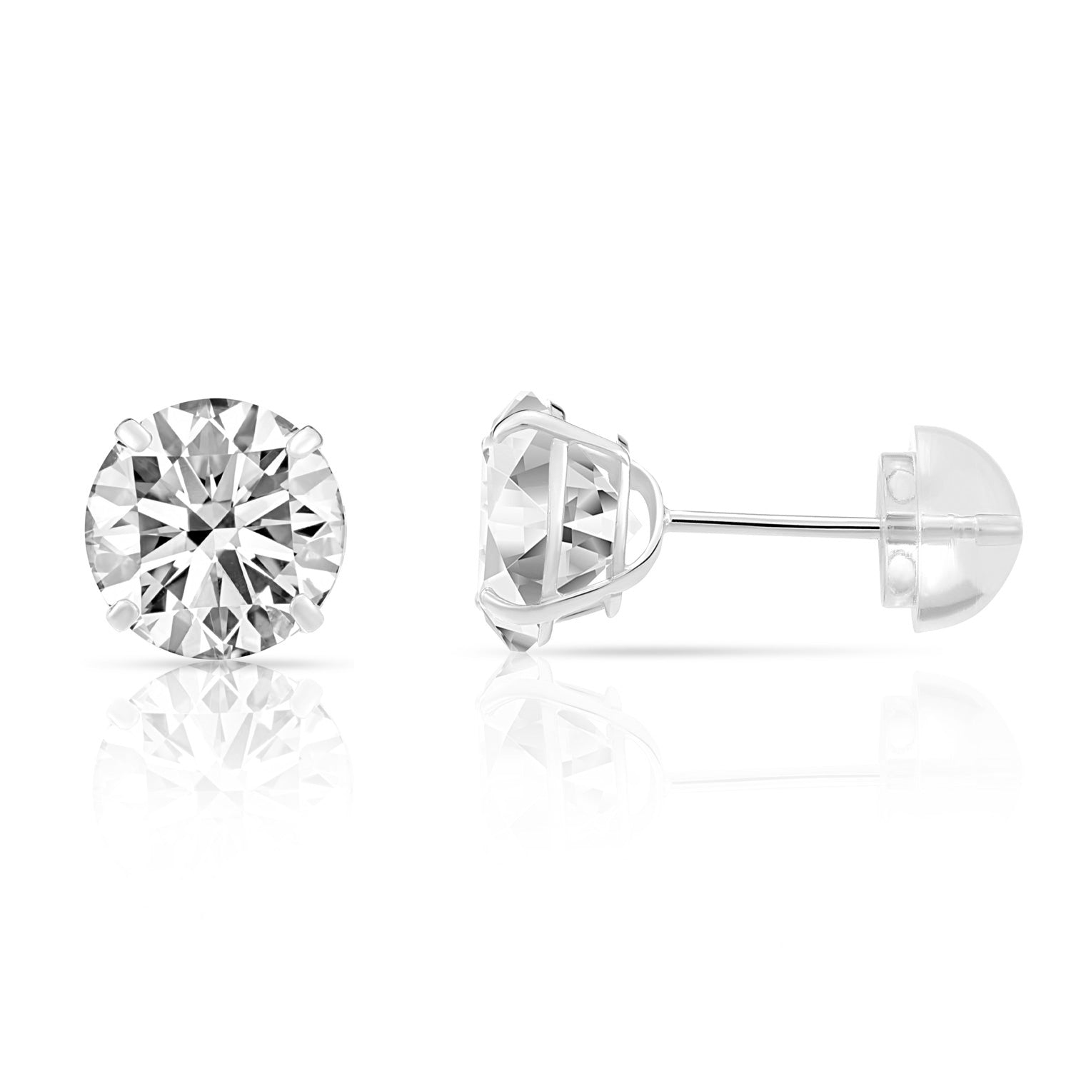 Solid offers 9ct White Gold Delicate Stud Earrings - Simple White Gold Studs - Texture White Gold Stud Earrings - Eco Friendly Gold Jewellery