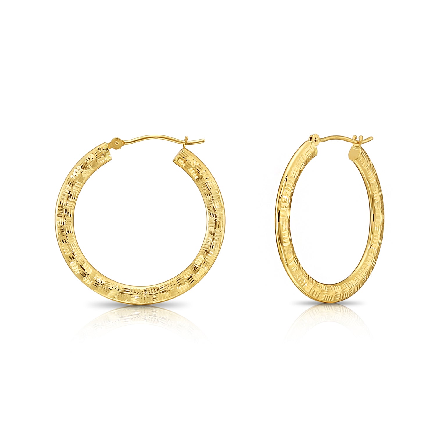 Flat Small Hoops Gold