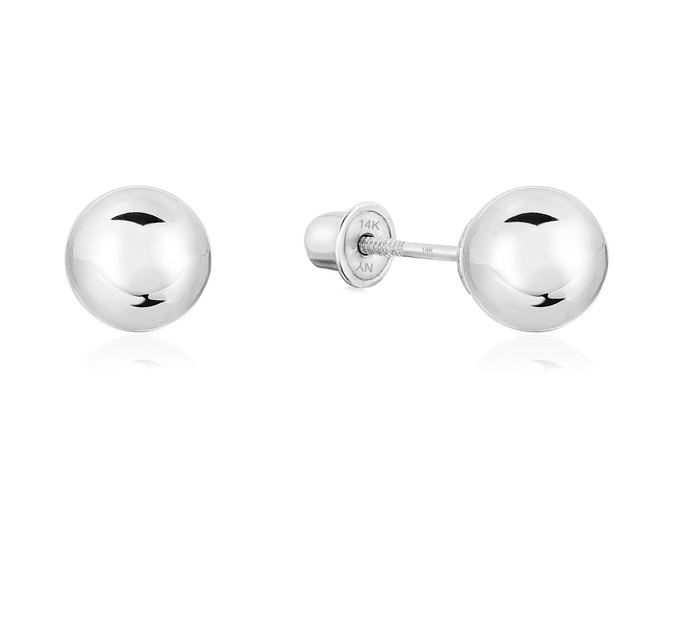 Surgical Steel Earring Stud Screwback Round Baby Mens Double Ball Earrings  Studs