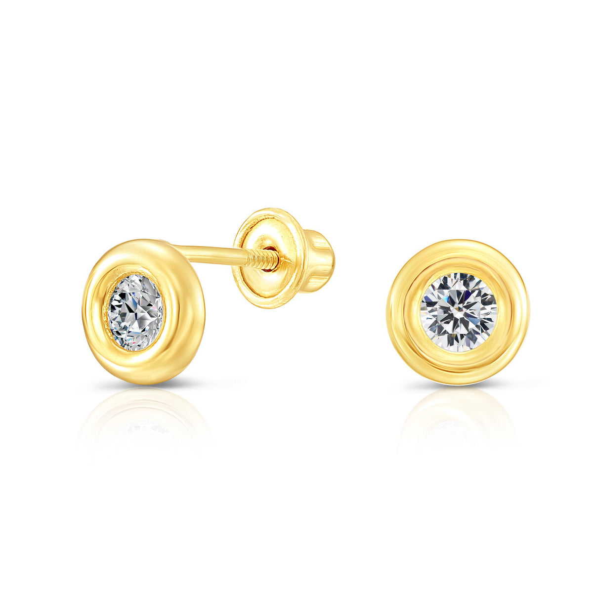 10k Gold Earrings Set, Cubic Zirconia Accent Star and Ball sold Stud Earrings