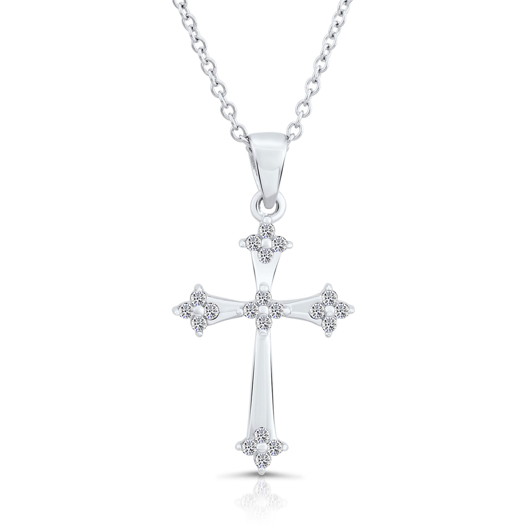 Online Diamond cz cross charm