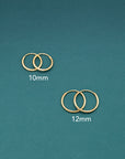 Bundle SET! 14k Gold Round Endless Hoop Earrings