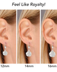 CZ Crystal Ball French-back Dangle Earrings in Sterling Silver