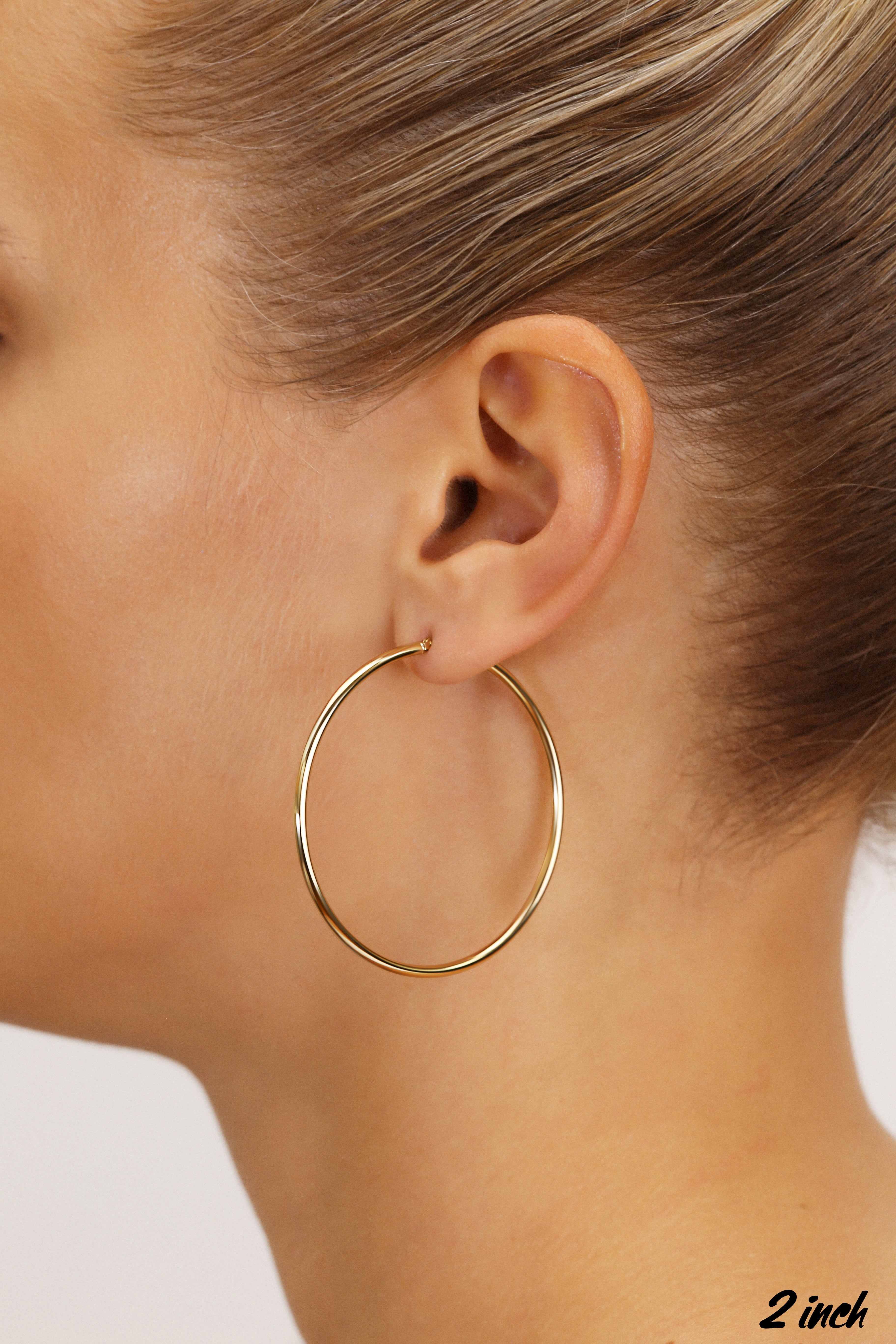 Shops 14K Gold Classic Hoop Earrings Mid-Size