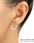 Sterling Silver High Polish Classic Huggie Hoop Earrings