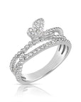 .31 ct. t.w. Diamond Butterfly Ring in 14k White Gold