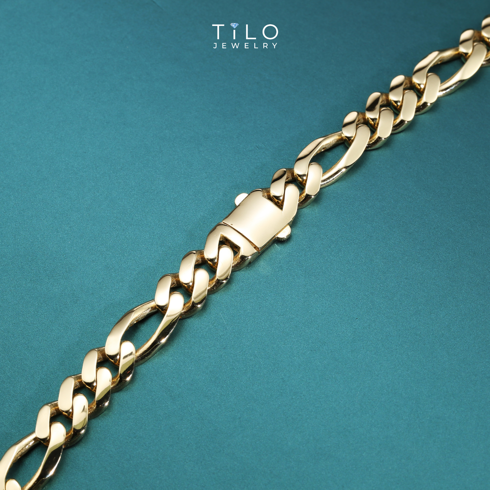 14K Gold Open Link Chain Bracelet