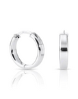 Sterling Silver High Polish Classic Huggie Hoop Earrings