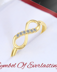 10k Yellow Gold Dainty Infinity Ring