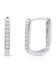 14K White Gold Lab Diamond Huggie Earrings, 0.25ctw