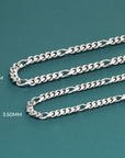 Italian Figaro Chains with Strong Lobster Lock in Sterling Silver