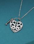 Key to My Heart Charm Necklace in Sterling Silver