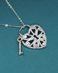 Key to My Heart Charm Necklace in Sterling Silver