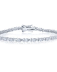 Sterling Silver Infinity X-Link Tennis Bracelet