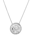 Sterling Silver Shema Israel Adjustable Cable Chain Necklace With Pendant, 16''-18''