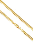 14k Solid Gold Miami Cuban Chain, Heavy Solid 14k Gold Chain, Sizes 2.6mm 4mm