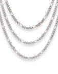 Italian Figaro Chains with Strong Lobster Lock in Sterling Silver