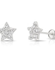 14k Gold Star Shaped Stud Earrings