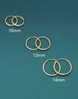 Bundle SET! 14k Gold Round Endless Hoop Earrings