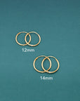 Bundle SET! 14k Gold Round Endless Hoop Earrings