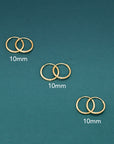 Bundle SET! 14k Gold Round Endless Hoop Earrings