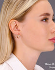 14k Rose Gold Classic Round Hoop Earrings, 2mm