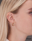 14k Yellow Gold Textured Hoop Earrings, The Alligator Collection