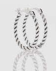 925 Sterling Silver Twisted Rope Hoop Earrings Collection