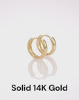 14k Gold Small Huggie Hoop Earrings