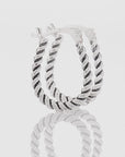 925 Sterling Silver Twisted Rope Hoop Earrings Collection