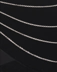 Diamond-cut Italian Cable Chain in 925 Sterling Silver