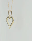 14K Yellow Gold Classic Heart Pendant, With 18" Cable Chain Necklace