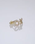 14k Yellow Gold XO Stud Earrings, Hugs and Kisses