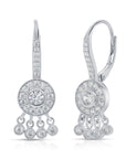 CZ Trendy Dangle Earrings in Sterling Silver