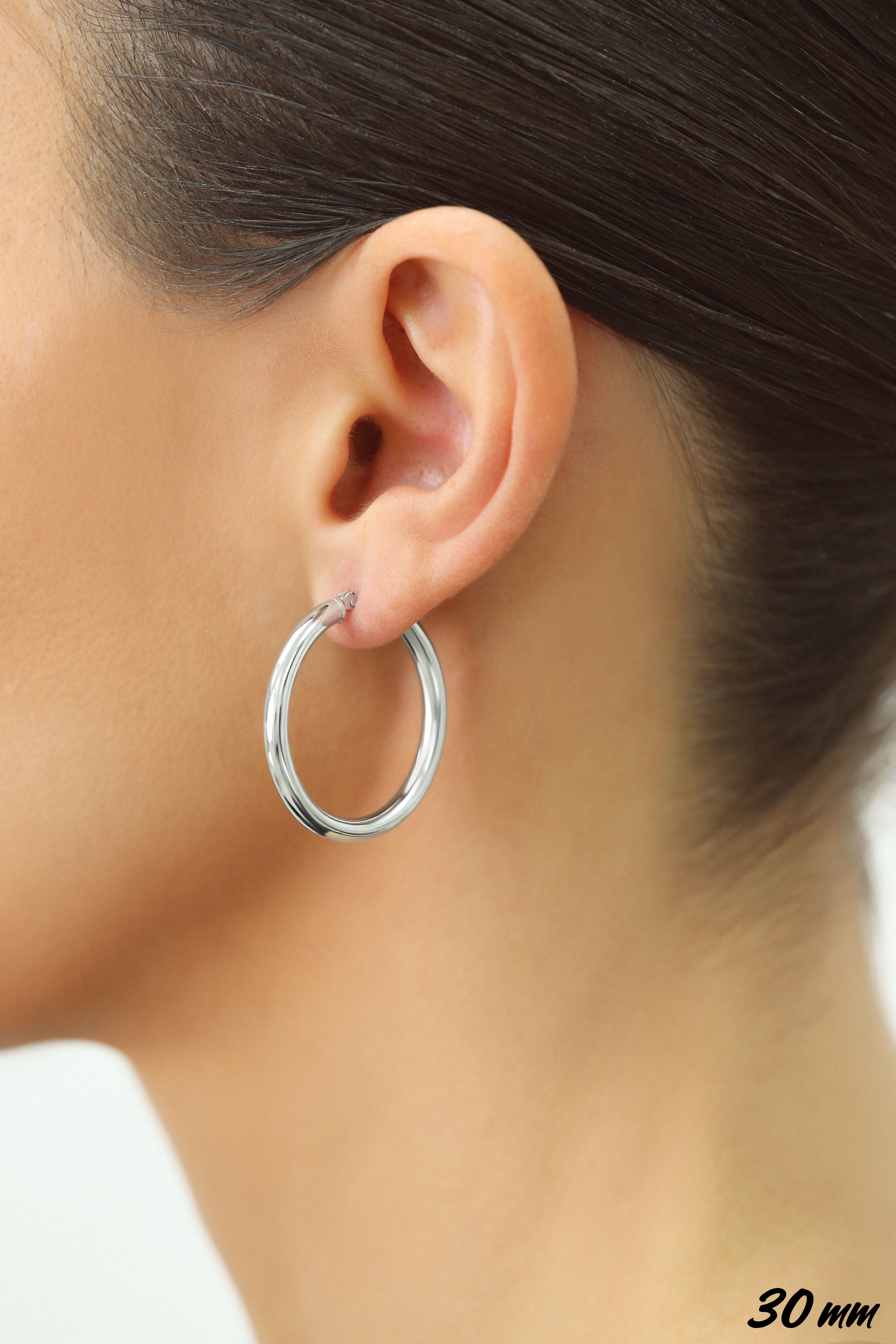 2 inch silver on sale hoop earrings