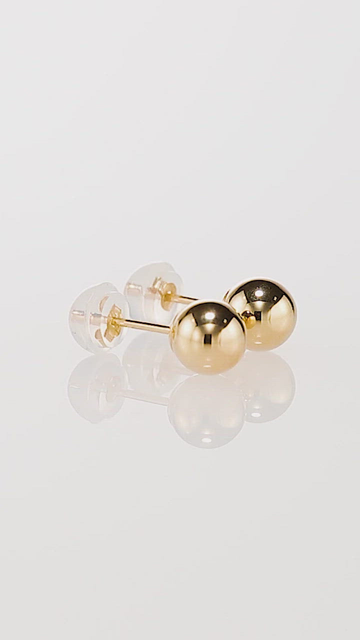 Silicone Slider Earring Backs (Disk) 14K Yellow Gold (Pair)