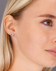 CZ Angel Fish Stud Earrings in Sterling Silver