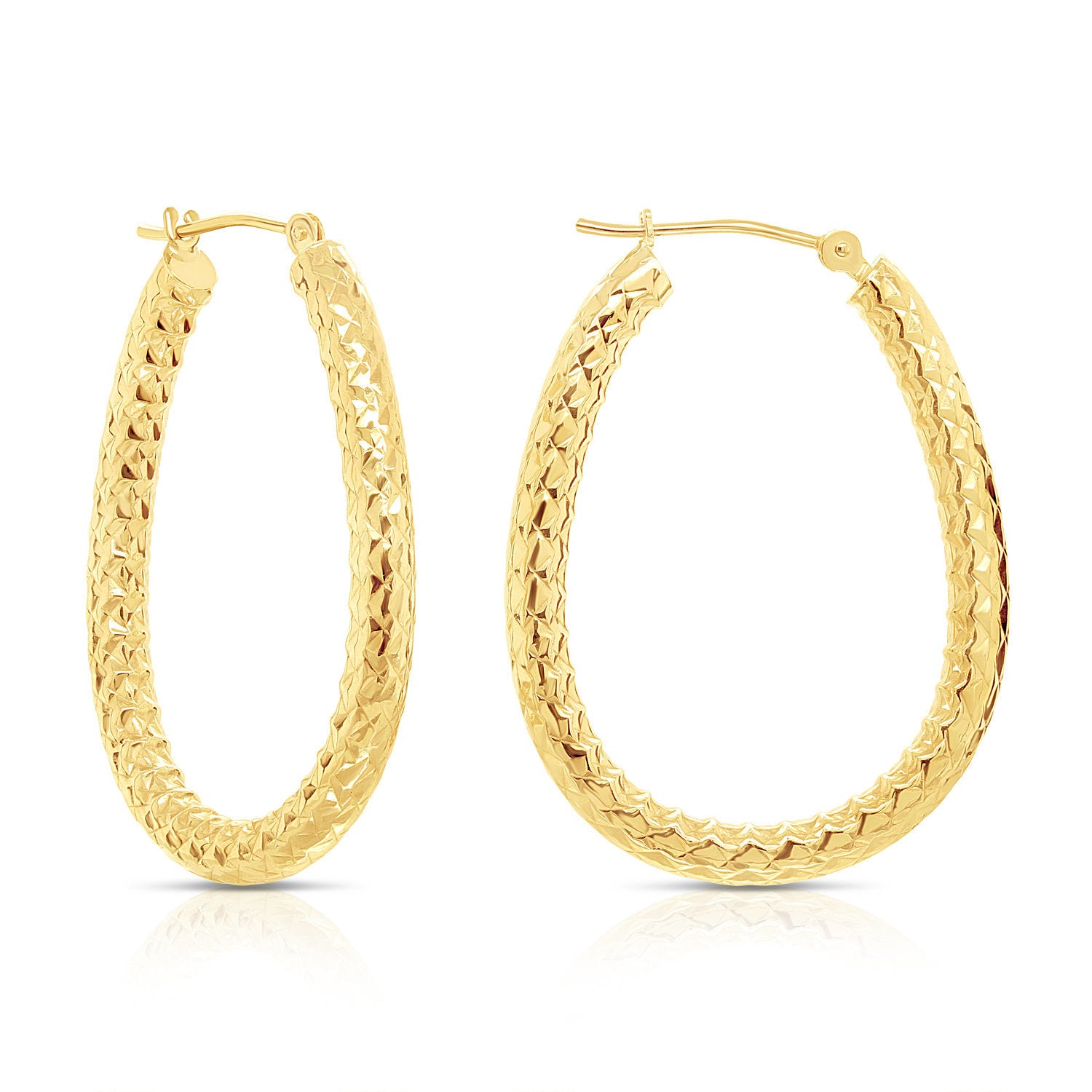 Triangle V Shape 14K Yellow Gold Hoop Earrings – KoKo's Designs