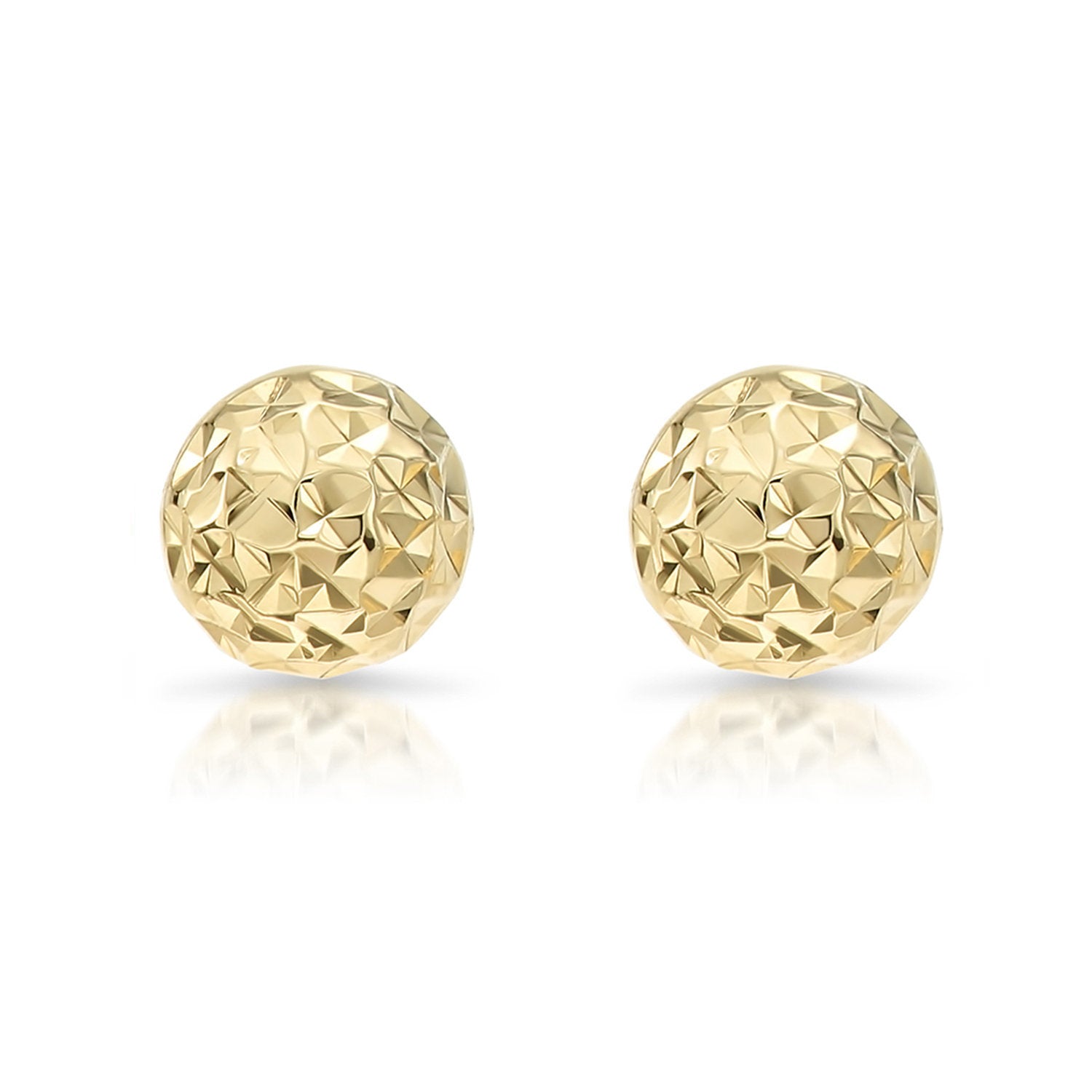 Nice Square Stud Men's Earrings Real 14K Yellow Gold, Aretes De Oro Para  Hombre | eBay