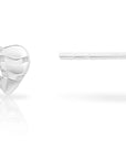 CZ Small Heart Stud Earrings, 1028 in Sterling Silver