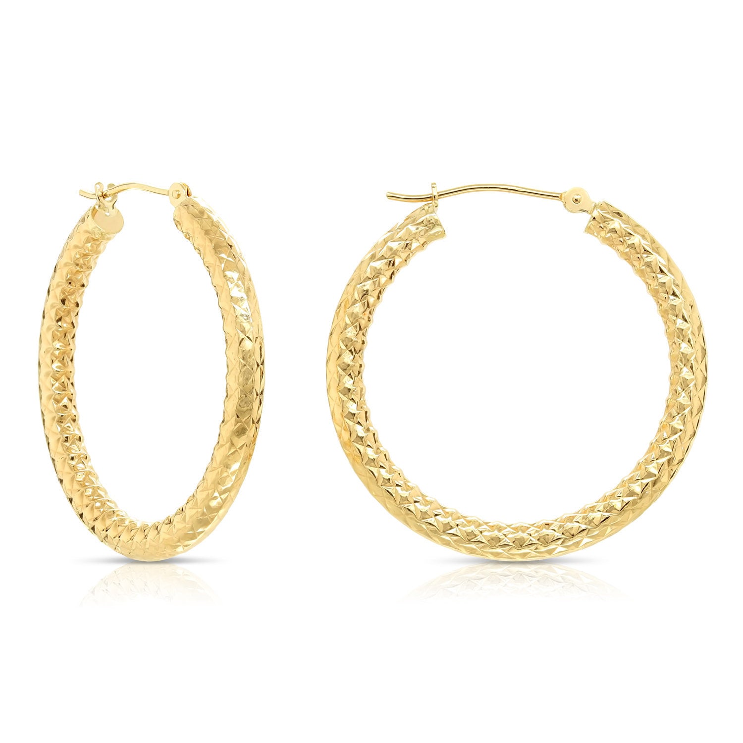 Triangle V Shape 14K Yellow Gold Hoop Earrings – KoKo's Designs