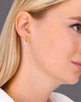 14K Yellow Gold Plain Huggie Hoop Earrings